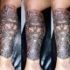 Custom half leg tattoo created at Om Tattoo Studio in North Bali, part of the Tattoo Holiday Bali experience