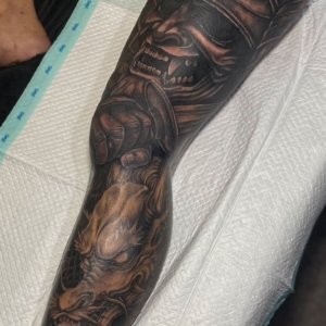 Custom Full Leg Tattoo